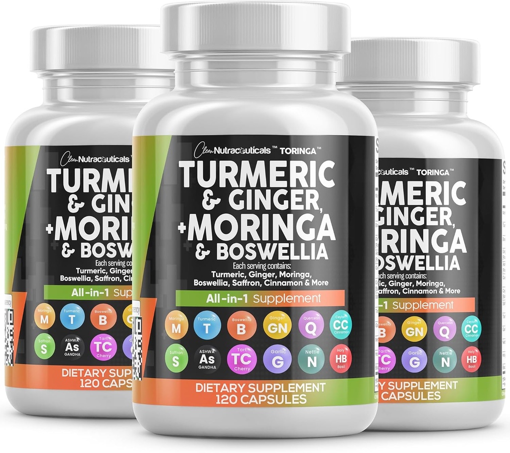 Turmeric Moringa Supplemen 126; Ginger Boswellia Saffron