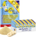 Prebiotik Nana Flakes 100% Pure Banana Flakes Pangan Medis, Turunkan Lemak Intake & Natural Remedy untuk Diare & Heart Burn - Sumber Besar Protein & Fiber - Melayani Tunggal (100 Paket)