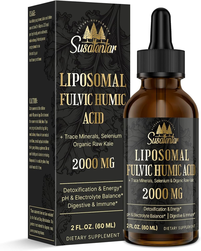 Trace Mintrolytes Drops 2000 MG 124; Liquid Lipomal Fulvic Acies Acids, 124; 85 + Trace Minestration 124; Hydration 124; Detoksifikasi Energi 124; PH Salvation 124; Ditraffled 124; kekebalan 14; 2 Oz
