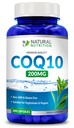 Generik Vitamin Natural Coq10 200mg, 200 Kapsul, Absorpsi Cepat - Gluten Bebas & Non- GMO