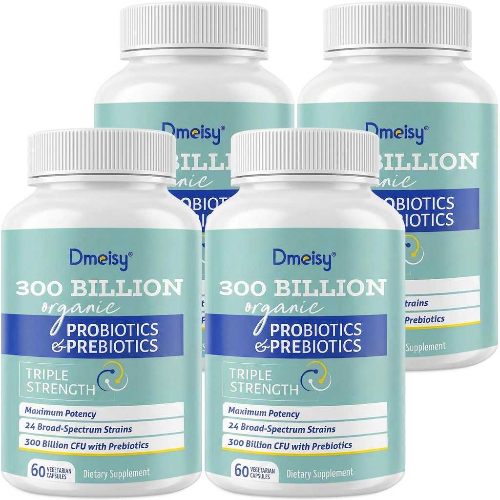 Unsur untuk Perempuan dan Pria, 300 Milyar CFU 24 Strains Prolection + 15 Organic Herbs Pregnanic Blend, Tambahan Kesehatan Sehat Shelf Stable Gut untuk Imuniune & Whole- Body Health, 8 Bulan Suppply