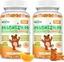 Magnesium Gummies for Kids - Magnesium Glycinate Gummies Supplement with L- Theanine, Vitamin B6, D3 for Dewata & Kid, Calm Magnesium for Slexation, Relaxation, Brain, Bones, Sugar Free Orange 120ct