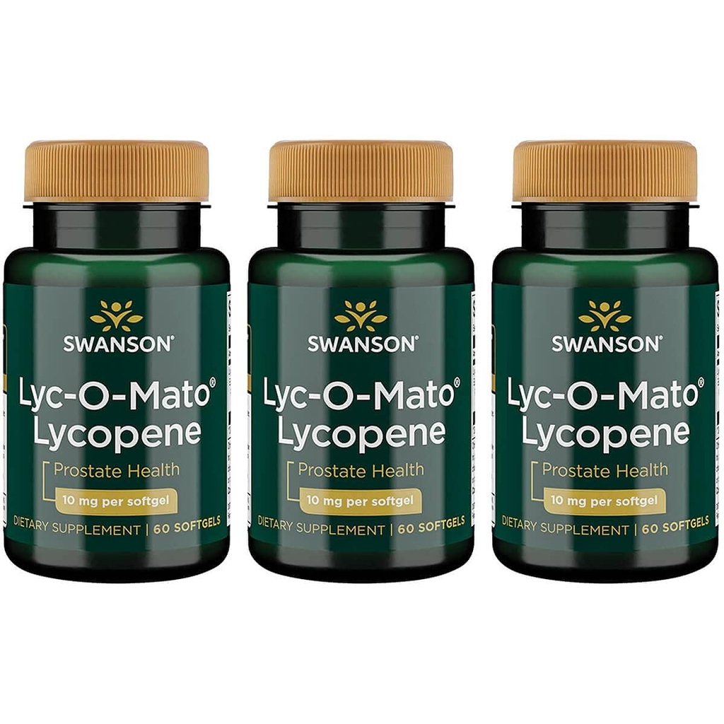 Swanson Lyc-O- Mato Lycopene 10 Milligrams 60 Sgels (3 Pack)