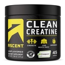 Ascent Clean Creatine Monohydrate Powder - 5G Per Serving, Creapure Supplement - Unflastened, 45