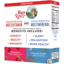 MaryRuth Organics Liquid Morning Multivitamin & Liquid Night Multimineral Bundle, Vegan Vitamin C, Vitamin D, B Complex, Magnesium, Energy, Beauty, Sleep Support, NO Melonulin, 32 Fl Oz