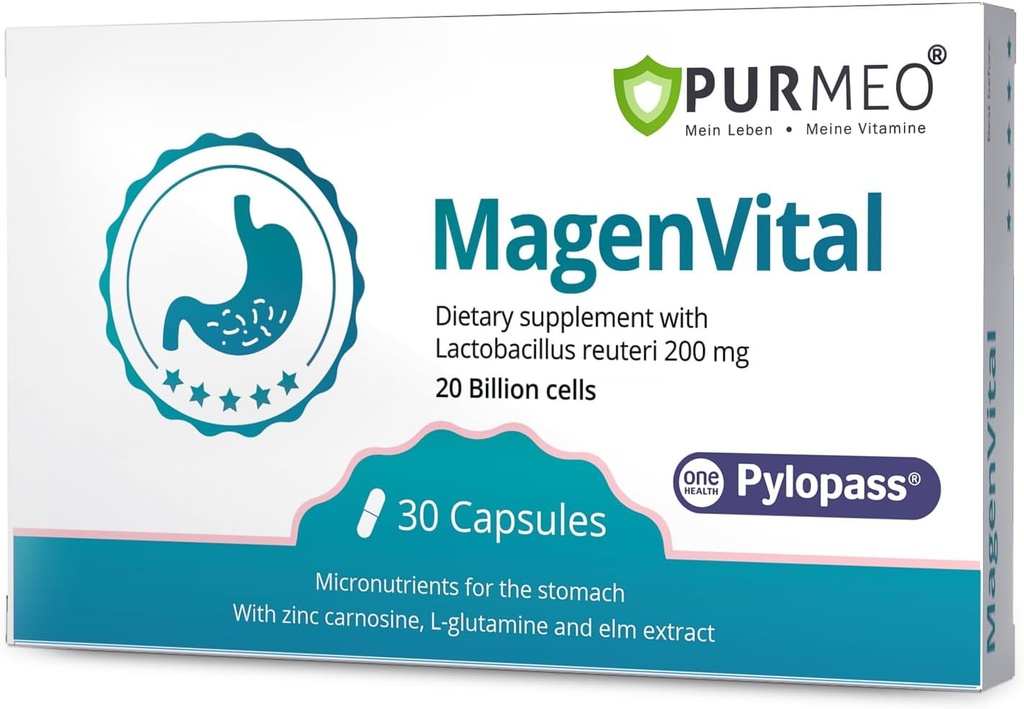5 dalam 1 Potensi Tinggi H. Pylori Treatment Progities - Dukungan Gistritis - 1 per Hari - Pylopass Lactaillus Reuteri DSM17648 - Tidak Diperlukan Reinerasi Dibuat di Jerman