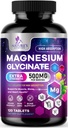 Magnesium Glycinate 500mg - Dilengkapi untuk Ledakan Ultra - Mendukung Bone, Muscle, Nerves & Heart Health, Dukungan Alam, Pil Suplemen Magnesium Terbaik untuk Dukungan Tubuh Seluruh - 120 Tablet