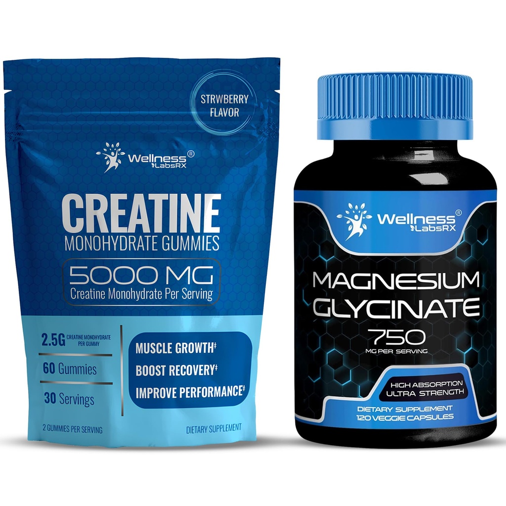 Creatine Gummies dengan Magnesium Glycinate Capsules