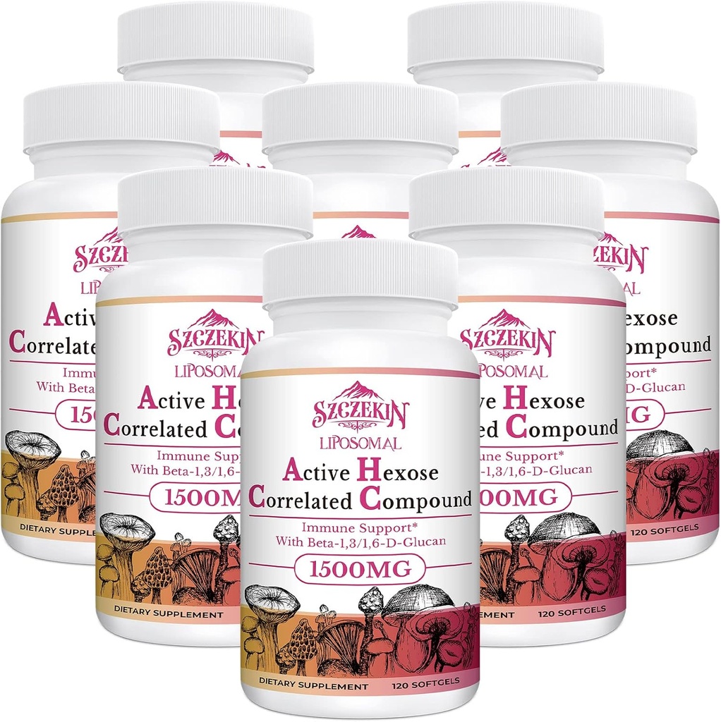 1500mg Lipomal Aktif Hexose Tambahan Korelasi, 960 Soft Gels Beta- Gcales dengan Ekstrak Mushroom Natural, Sistem Imune, Fungsi Liver, Mempertahankan Aktivitas Sel T-Killer
