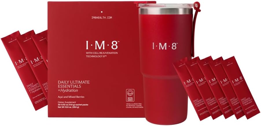 IM8 Beckham Stack Set, Suplemen NAD Umur-panjang dan Esensial Semua-dalam Muatan Multivitamin, untuk Anti Aging & Overall Wellness (30 Servis, Beckham Stack Set)