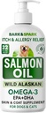 BARK & SPARK Salmon Oil for Dogs & Cats - Natural Omega-3 Fish Oil for Dogs - Skin & Coat Dukung - Liquid Food Suplemen untuk Pets - EPA + DHA Acids Gendut untuk Fungsi Gabungan, Imune & Heart Kesehatan 32oz