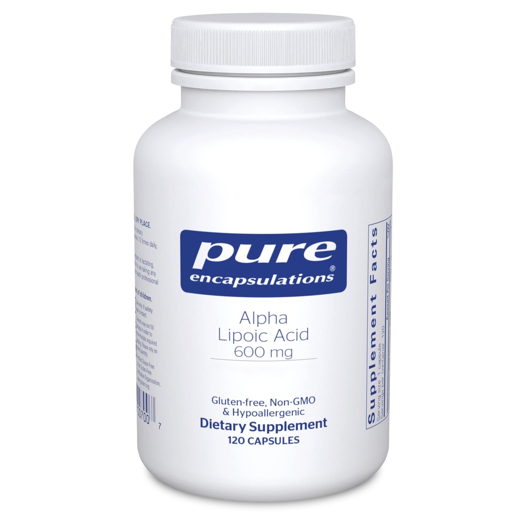 Enkapsul Murni Alpha Lipoic Acid 600 mg - Suplemen ALA untuk Dukungan Liver, Antioksidants, Kesehatan Nerve, Kesehatan Kardiovaskular & Carbohydrate Dukungan - Premium Alpha Lipoic Acid - 120 Capsules