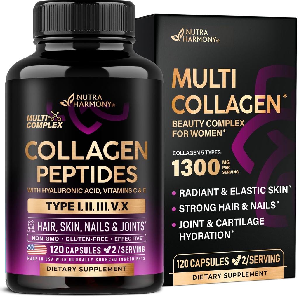 Multi Collagen Peptides - Types Hidrolyzed I, II, III, V & X