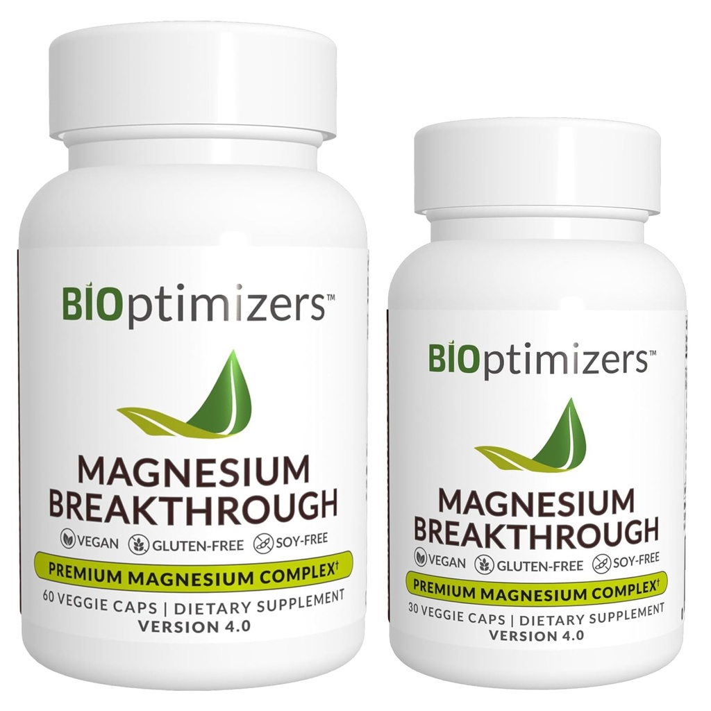 Tambahan Magnesium Breakthrough 4.0 - memiliki 7 Forms Magnesium: Glycinate, Malate, Citrate, dan Lebih - Lebih - Tidur dan Tambahan Otak - 90 Kapsul