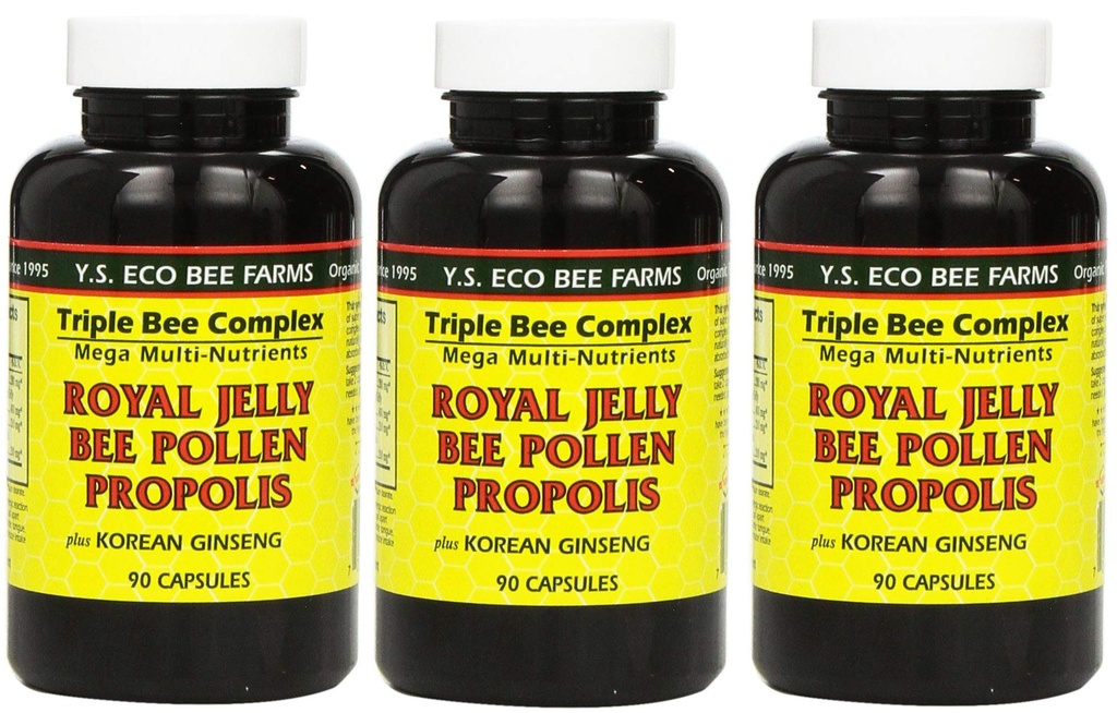 Royal Jelly, Bee Pollen, Propolis, Plus Korea Ginseng, 90 Kapsul