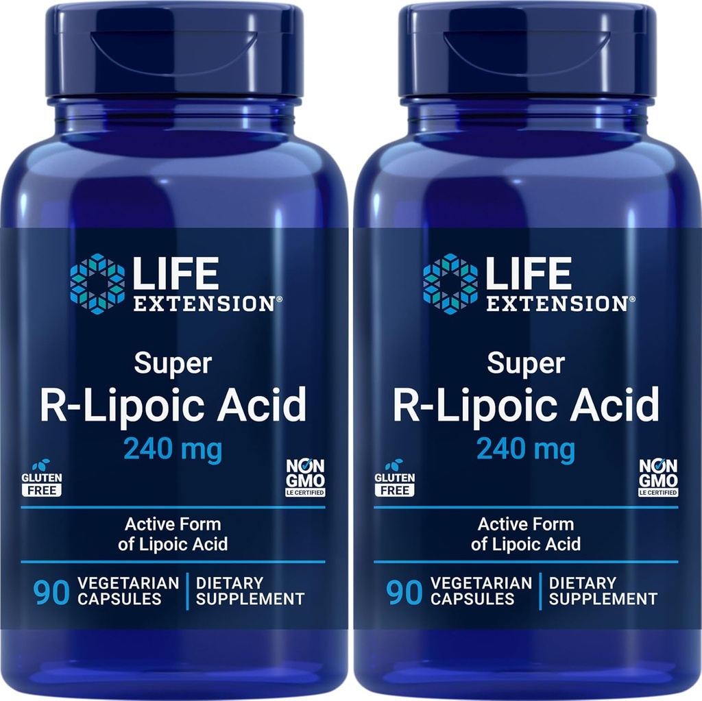 Ekstensi Hidup Super R- Lipoic Acid 240mg, 90 Veg Capsules (Paket 2)