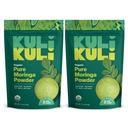 Kuli Kuli Moringa Oleifera Powder Organik & Green Smoothie, 100% Ugmurni USDA bersertifikat & Non-GMO Moringa Powder, Hebat dengan Smoothies, Tea, dan Food, 2 Pack