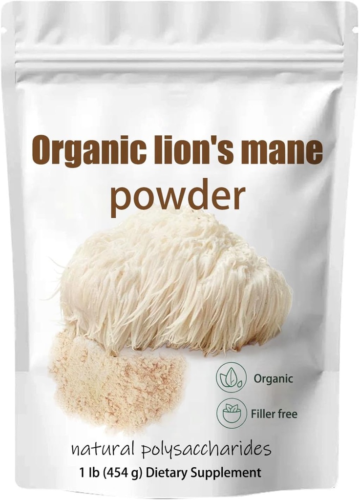 Powder Mane Mashroom Lion Organik-Lions Mushroom Mane Extract Powder