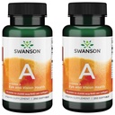 Swanson Vitamin A 10.000 IU (3.000 mcg RAE) Natural Nfeadment for Bone, Skin Health, Vision Dukung & Imune System Fungsi - Tinggi Absorpsi Vitamin 250 Softgels (2 Pack)