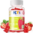 Pets Purest Glucosamin Chondroitin Gummies with MSM & Elderberry Extra Strength - Joint, antioksidant Immune Supplemen untuk Dewasa, Pria & Perempuan. Strawberry