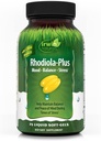 Irwin Averal Rhodiola - Plus - 75 Liquid Soft- Gels - Membantu Menegakan keseimbangan & Perdamaian Pikiran - dengan L- Theanine, Vitamin D3 & Magnesium - 25 Hamba