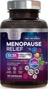 Suplemen Menopause bagi Perempuan dengan Dong Quai, Chaste Berry, Black Cohosh, 8 Milyar CFU Progrees - Hot Flash Night Sweats & Menopause Relief Probiotic for Vaginal, Digetical Health - 120 Capsules