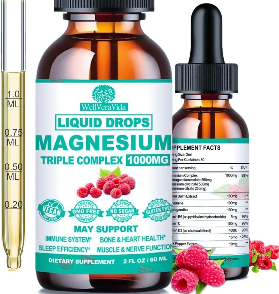 Triple Magnesium Complex, 500mg of Magnesium Glycinate, Citrate & Malate w.