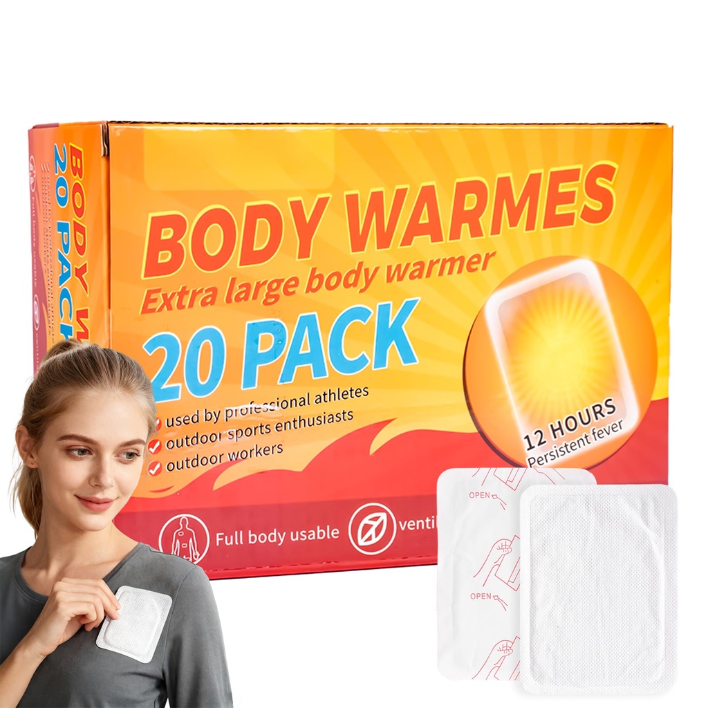 Menstrual Heating Patches for Period Cramps Relief - 20 Count Extra Value Pack Adhesive Heat Patches, Natural Portable Heat Therapy for Backache & Abdominal Pain, Discreet & Skin-Friendly