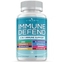 8 dari 1 Dukungan Pertahanan Imune, Imunity Kapsules Suplemen dengan Echinacea Zinc 50mg, Vitamin C, D3 5000 IU, Turmeric Curcumin & Ginger, Echinacea - untuk Anak Dewasa (1 Pack)
