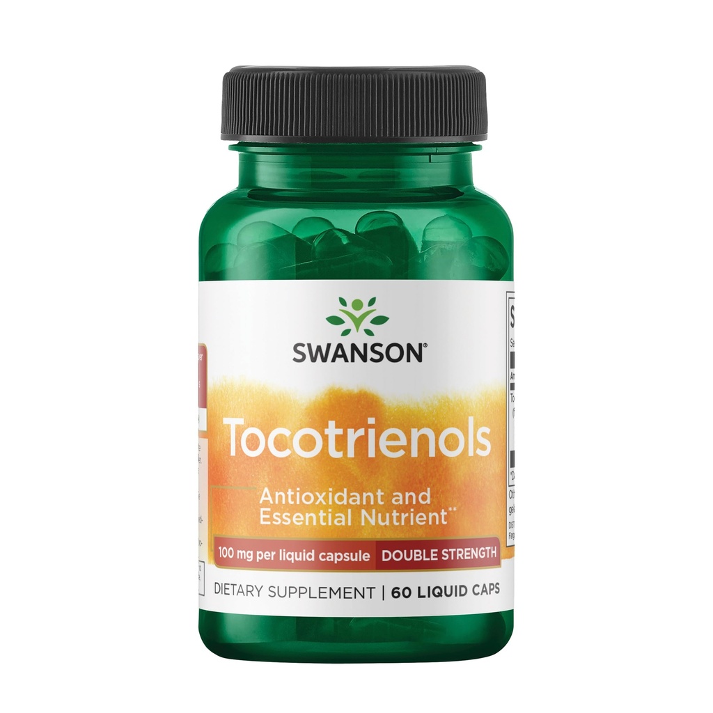 Swanson Double Power Tocotrienol - Antioksidant - (60 Liquid Capsules, 100mg Masing-masing)