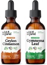 Wild & Organic Ceylon Cinnamon Ticture 2 fl oz & Gymnema Leaf Tincture 2 fl oz
