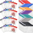 35 & 70 Potongan Pieces Pill Pouch Zippered, Anglecai Mengaktifkan ulang kantong pil untuk Obat Bags Portable Self Sealing Travel Words (70)