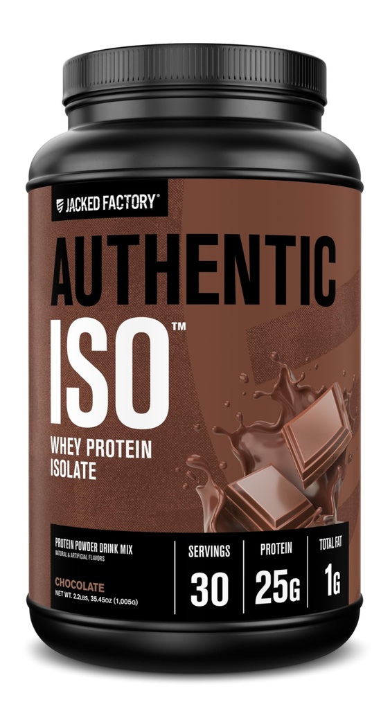 Jacked Factory Auttic ISO Gss Fed Whey Protein Isolate Powder - Low Carb, Non-GMO Muscle Building Protein w / No Fillers, Post Workout Recovery, Chocolate
