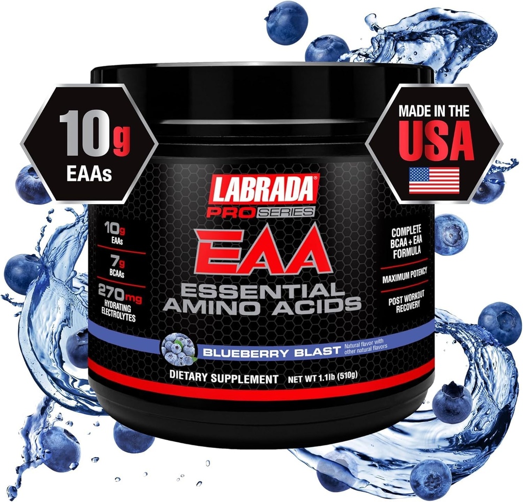 Potensi EAA Pro Series Maksimum Amino Acid Hydrating Formula Mula dengan 10g EAS 7g BCAAs & 270mg Hydrating Elekrolytes Recovery dan Performance (Blueberry Blast)