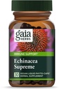 Gaia Herbs Echinacea Supreme - Imune Suplemen Dukungan - Echinacea Purpurea & Angustifolia Campuran untuk mendukung Sistem Imune - 30 Vegan Liquid Phyto- Capsules (15- Day Suppply)