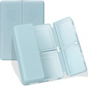 FYY Daily Pill Organizer, 7 Comparts Portabel Travel Pill Case, [Folding Design] untuk Purse Pocket untuk Hold Vitamin, Cod Liver Oil, Suplemen dan Medication- Blue
