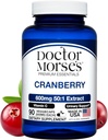 Cranberry Tambahan Pil untuk Perempuan dan Pria, 30000mg Kekuatan, Rangkaian Urin dengan Vitamin C, Dibuat dalam FDA- Terdaftar, NSF- Sertifikasi Fasilitas, Dukungan Kesehatan Overall, 90 Kapsul