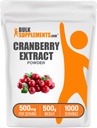 BulkSuppliments.com Cranberry Extract powder - Cranberry Flavoring Powder, Sourced from Vacinium Macrocarpon Fruit - Vegan & Gluten Free, 500mg per Serving, 500g (1.1 lbs) (Paket 1)