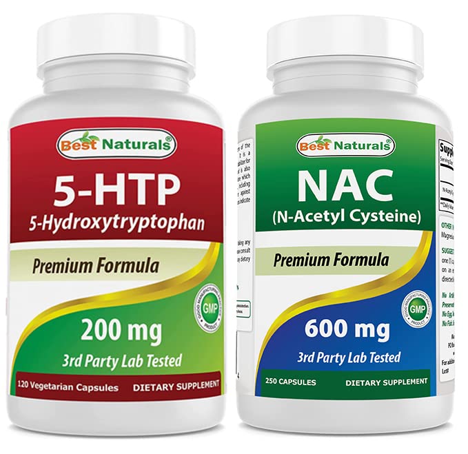 Best Asetial 5- HTP 200 mg & NAC - N Acetyl Cysteine 600 mg