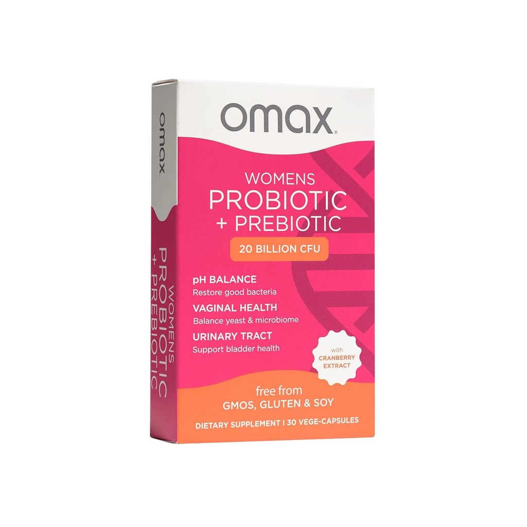 Kompleks Kesehatan Omax & BV & Bifidobacterium & Perempuan 124; Vegan, Organik, Gluten Bebas 1243- Capsules