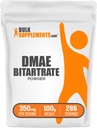 BulkSuplements.com DMAE Bitarstch Powder - Dimethylaminoetanol Bitartrat, DMAE Suplemen - Unflafeed & Gluten Free, 350mg per Serving, 100g (3.5 oz) (Paket 1)