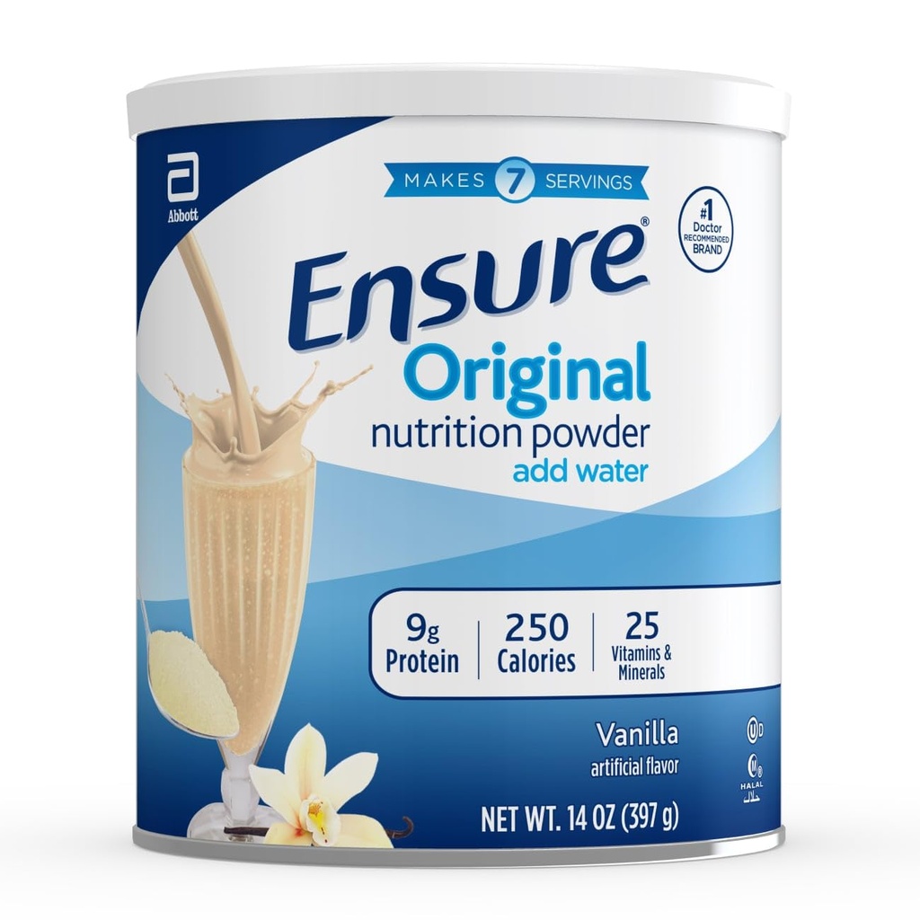 Pastikan bubuk Nutrition Asli dengan 9g Protein Per Serving, Vanilla, 14 ons