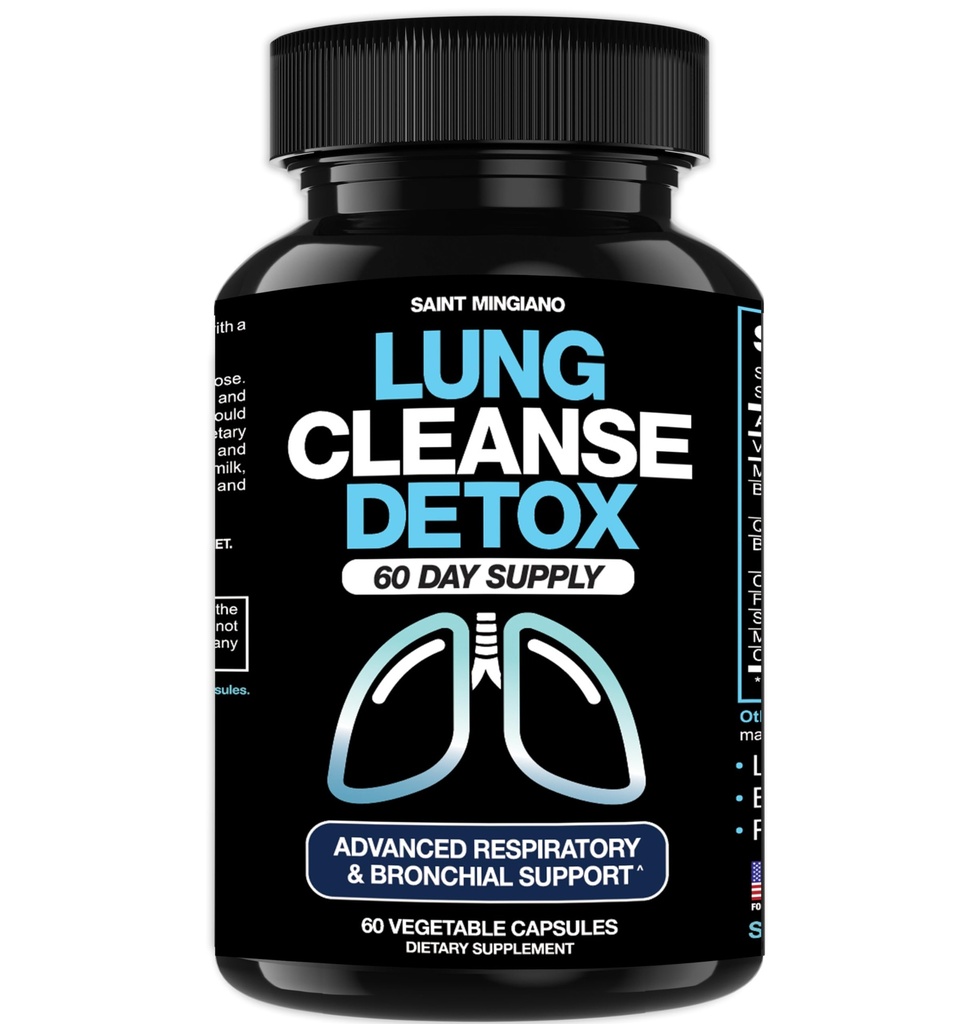 Lung Cleanse Detox, 60 Day Cleanse - Mendukung Kesehatan Lung Dalam Sistem Bronkial & Respiration - Keluar & Berhenti Merokok Aids - Detox Herbal untuk Lungs