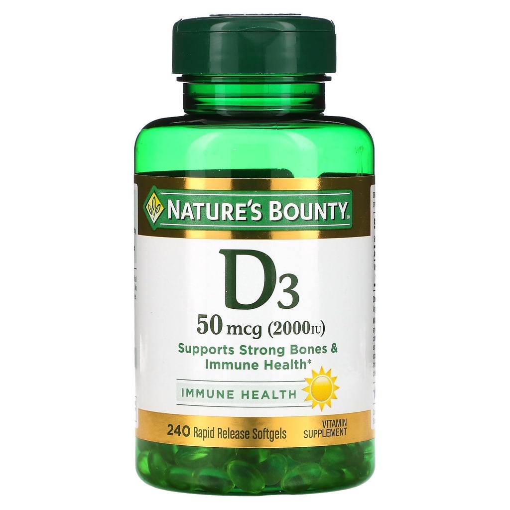 Nature 's Bounty D3-2000 IU, 240 Softgels (Paket 2)