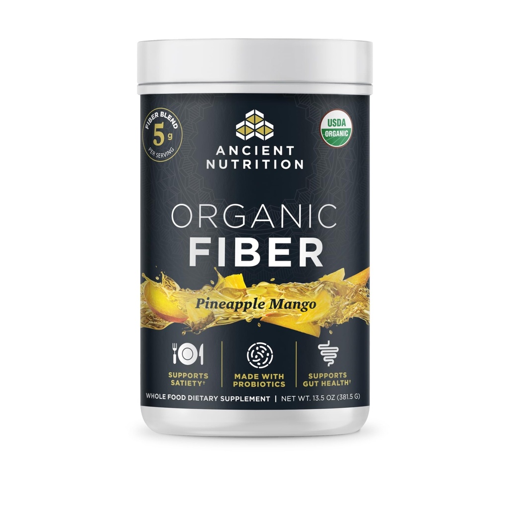 Nutrition kuno Powder Fiber, Pana Mangga, Soluble Fiber dari Acacia & Konjac Root, Support Kesehatan Digetical, Reduces Bloating, 13.5 oz