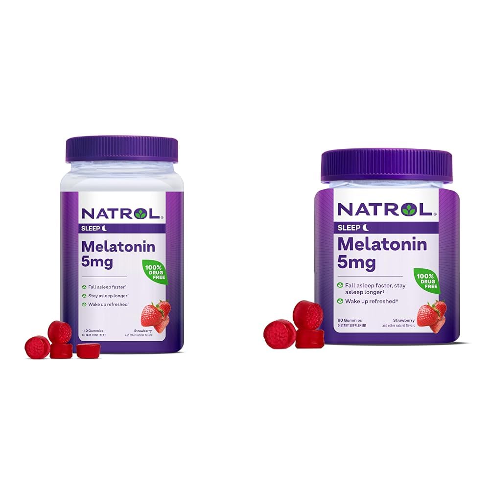 Natrol Melonatin 5mg Gummies 140ct & 90ct Strawberry Sleep Support