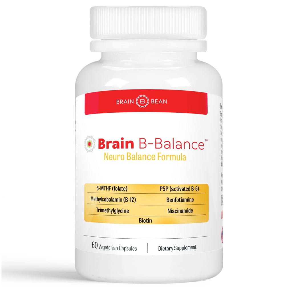 Keseimbangan B Otak: Metode Multivitamin - Methylated B Complex Neurrobalance Formula - Methylfoate Support Mood. Pikiran. Memori - 60 Vegan Capsules