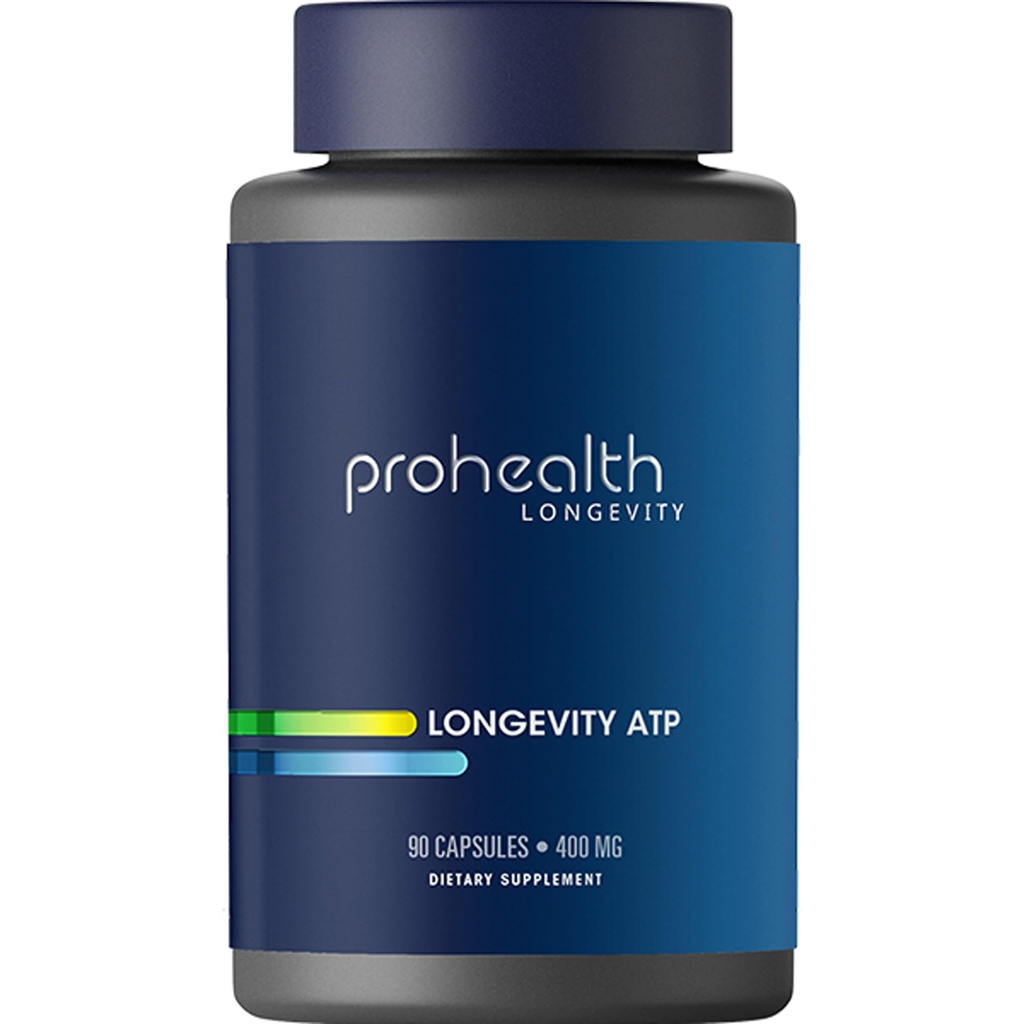 ProHealth Longevity ATP - 400 mg X 90 Servis, PeakATP Patented Murni ATP untuk Mempertahankan Energi Sel, Kekuatan Otot, dan Fungsi Kognitif, Mendukung Kesehatan Jantung & Efisiensi Metabolik
