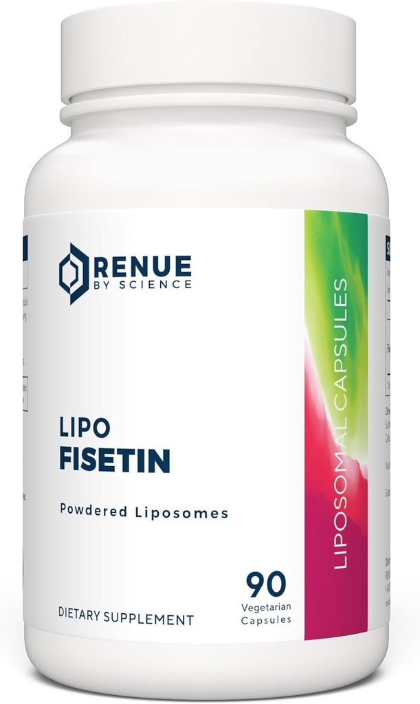Renue By Science Fisetin 124; 90 Lipomal Fisetin Suplemen - 150mg Fisetin per Serving 124; Suplemen Senolytic 124; Bioavailable Formula untuk Increated Absorpsi 14; Non-GMO & dibuat di Amerika Serikat