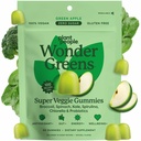 Plant People WonderGreens Veggie Gummies Super Greens with Progories Multivitamin Dummy for Wellsing, Energy, Ammune and Gut Health, Green Apple Flavor (60 Count)